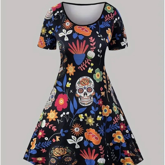 Multi-Color Skull Dress - Picture 4 of 6